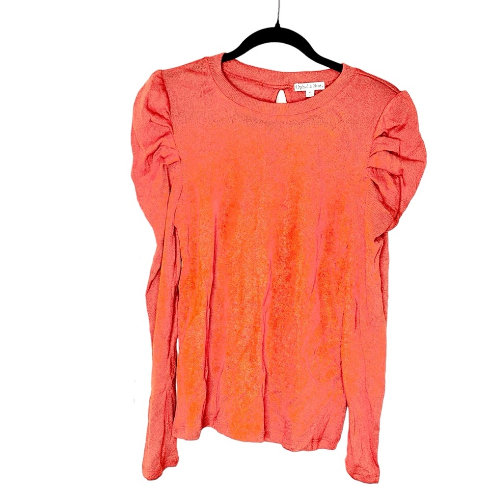 Ophelia Roe Ruffled Shoulder Sweater. NWT